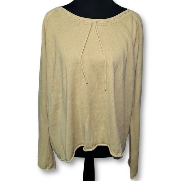 J. Jill Light Green Long Sleeve Tie Front Sweater 1X - Picture 1 of 5